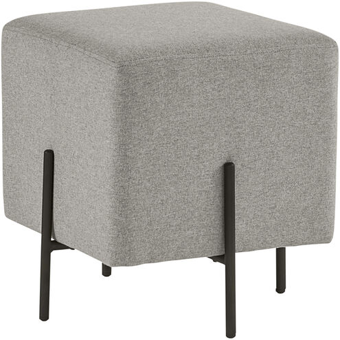 Heston 16.5 inch Black / Dorset Platinum Ottoman